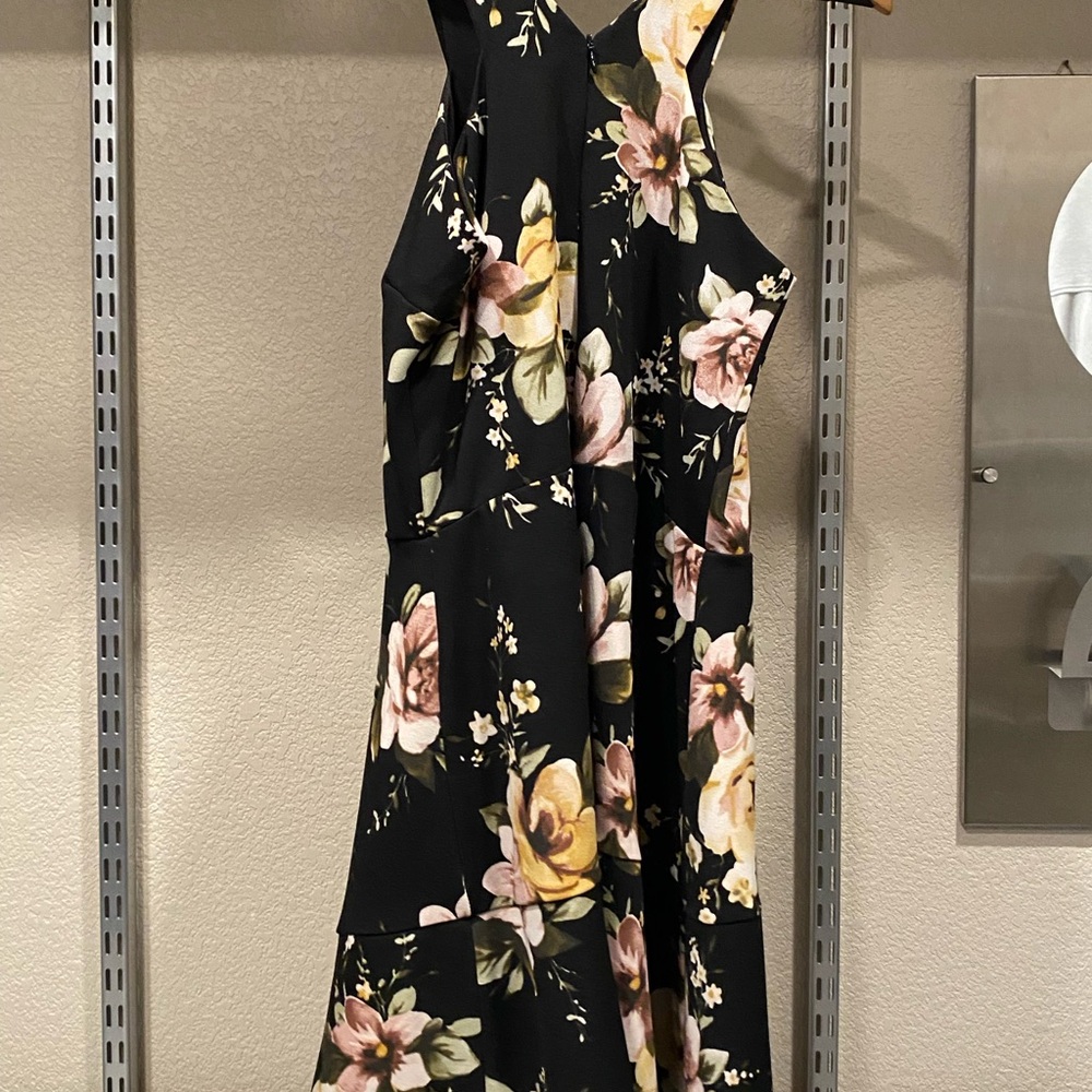 Love...ady Asymmetrical Orange and Yellow Halter Sundress